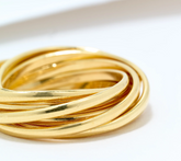 UltraFine 950 18K Gold-Plated Silver 9-Row Rolling Ring Size 5